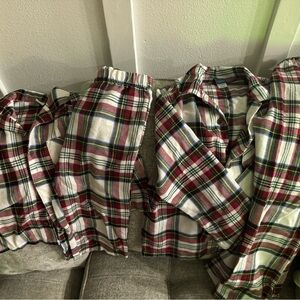 Old Navy Kids Plaid Pajama Set - Red, Green and white. Size 2t and Small (6-7)